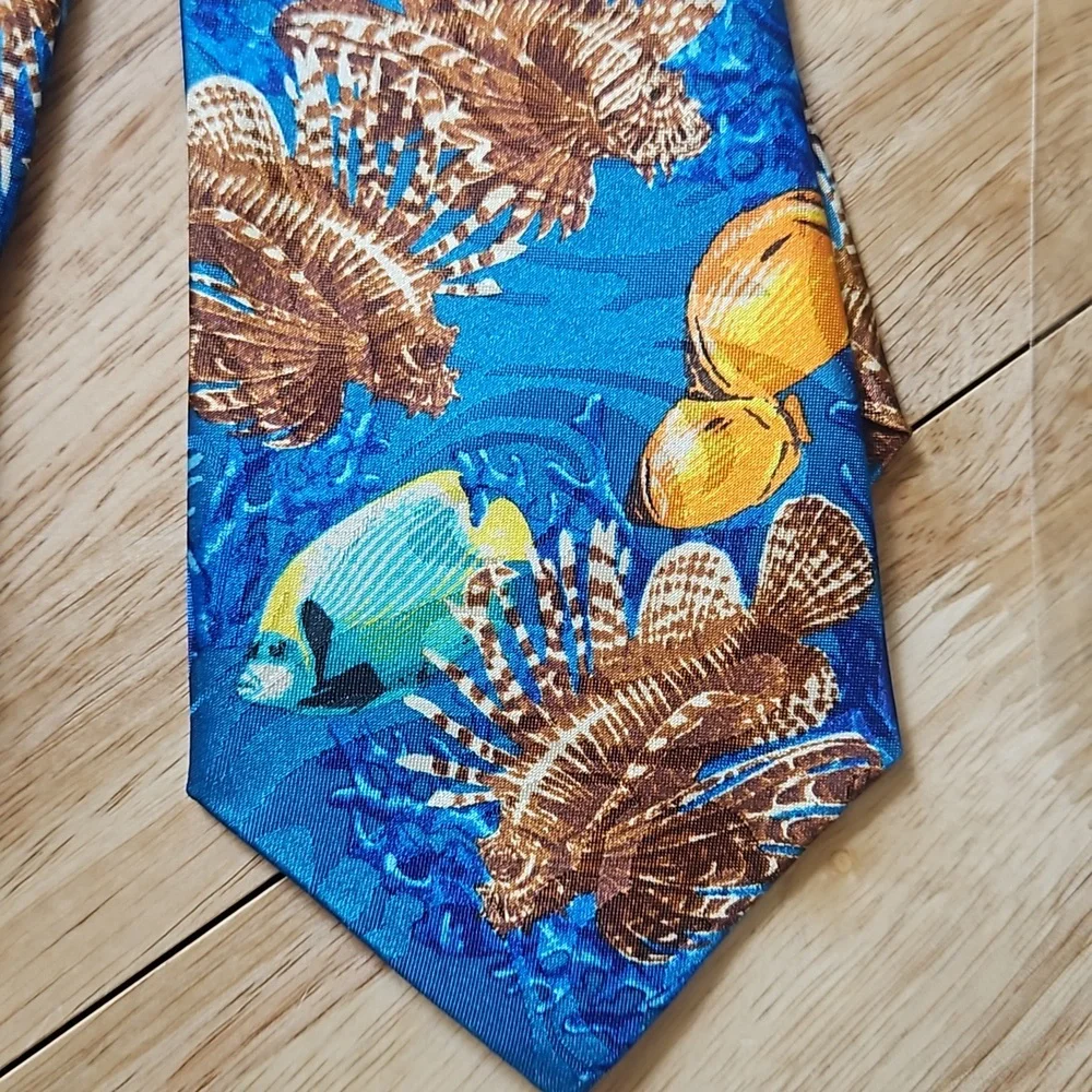 👔FRATELLO OCEAN PRINT NEC TIE👔